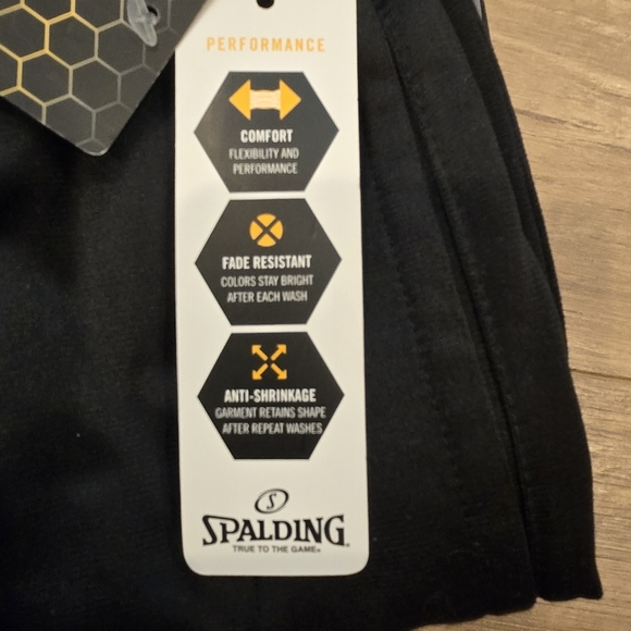 NWT Spalding Boys Black Performance Joggers Size Medium (10/12) - Picture 8 of 8